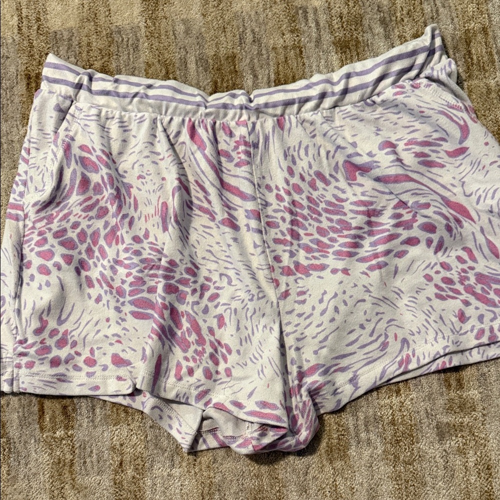 PJ Salvage Pink and Purple Lounge Shorts